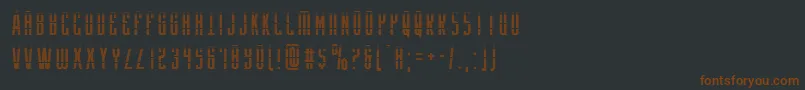 Yfilesgrad-fontti – ruskeat fontit mustalla taustalla