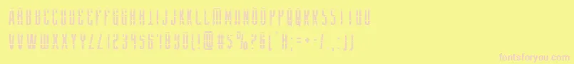 Yfilesgrad Font – Pink Fonts on Yellow Background