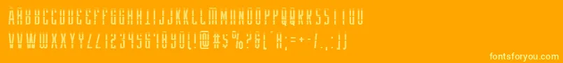 フォントYfilesgrad – オレンジの背景に黄色の文字