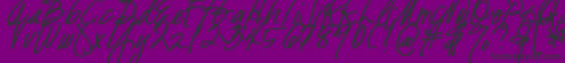 DjbFreshStartBold-Schriftart – Schwarze Schriften auf violettem Hintergrund