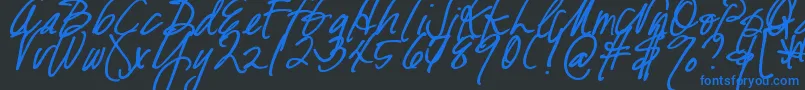 DjbFreshStartBold Font – Blue Fonts on Black Background