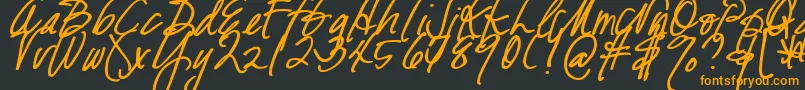 DjbFreshStartBold Font – Orange Fonts on Black Background