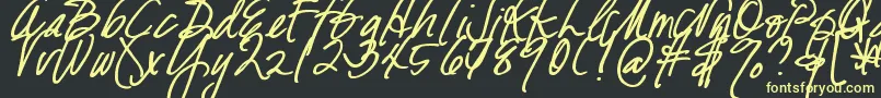 DjbFreshStartBold Font – Yellow Fonts on Black Background