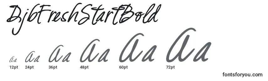 DjbFreshStartBold Font Sizes