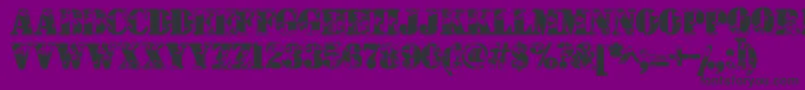 Camouflageu Font – Black Fonts on Purple Background