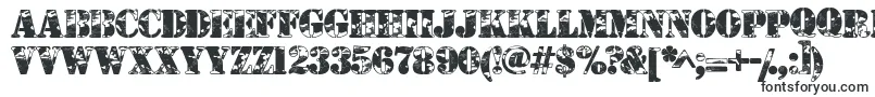 Camouflageu-Schriftart – Vertikale Schriften