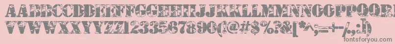 Camouflageu Font – Gray Fonts on Pink Background