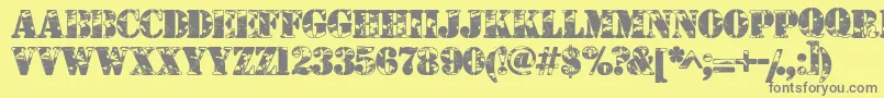 Camouflageu Font – Gray Fonts on Yellow Background