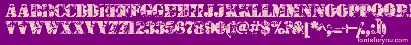 Camouflageu Font – Pink Fonts on Purple Background