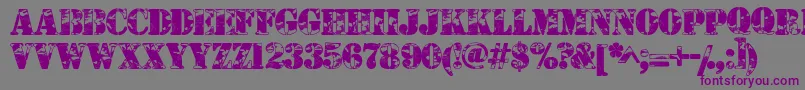 Camouflageu Font – Purple Fonts on Gray Background