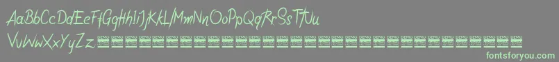 RiotiksDemo Font – Green Fonts on Gray Background