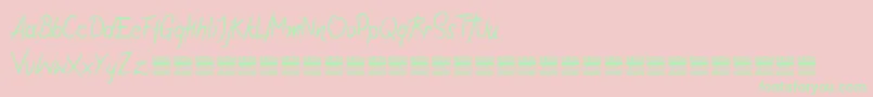 RiotiksDemo Font – Green Fonts on Pink Background