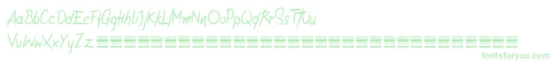 RiotiksDemo Font – Green Fonts on White Background