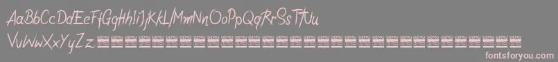 RiotiksDemo Font – Pink Fonts on Gray Background