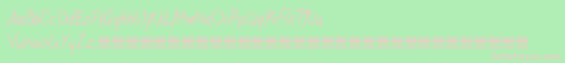 RiotiksDemo Font – Pink Fonts on Green Background