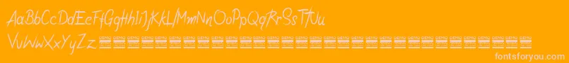 RiotiksDemo Font – Pink Fonts on Orange Background