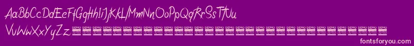 RiotiksDemo Font – Pink Fonts on Purple Background