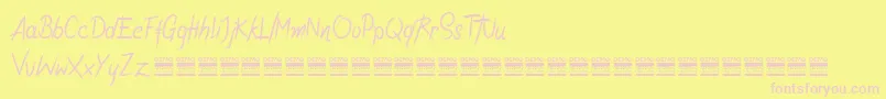 RiotiksDemo Font – Pink Fonts on Yellow Background