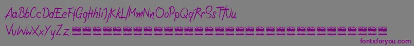 RiotiksDemo Font – Purple Fonts on Gray Background