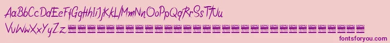 RiotiksDemo Font – Purple Fonts on Pink Background
