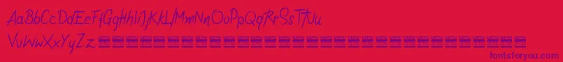 RiotiksDemo Font – Purple Fonts on Red Background