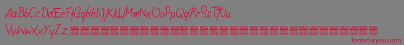RiotiksDemo Font – Red Fonts on Gray Background