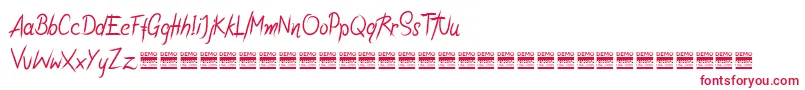 RiotiksDemo Font – Red Fonts on White Background