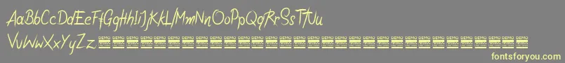 RiotiksDemo Font – Yellow Fonts on Gray Background