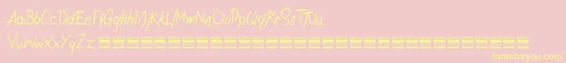 RiotiksDemo Font – Yellow Fonts on Pink Background
