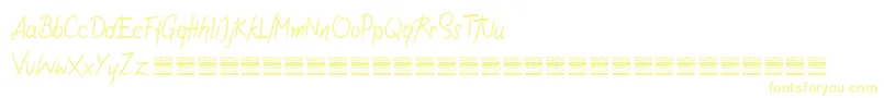 RiotiksDemo Font – Yellow Fonts on White Background