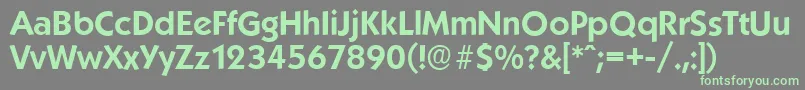 KoblenzserialBold-Schriftart – Grüne Schriften auf grauem Hintergrund