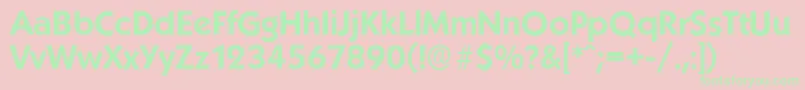 KoblenzserialBold Font – Green Fonts on Pink Background