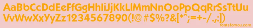 KoblenzserialBold Font – Orange Fonts on Pink Background