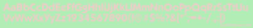 フォントKoblenzserialBold – 緑の背景にピンクのフォント