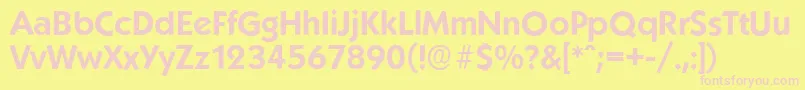 KoblenzserialBold-Schriftart – Rosa Schriften auf gelbem Hintergrund