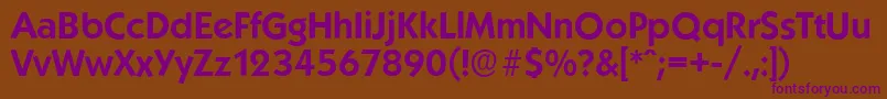 KoblenzserialBold Font – Purple Fonts on Brown Background