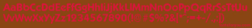 KoblenzserialBold Font – Red Fonts on Brown Background