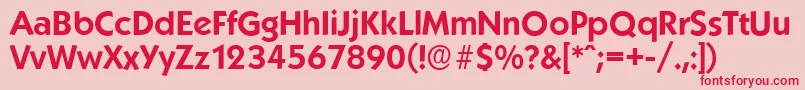 KoblenzserialBold Font – Red Fonts on Pink Background