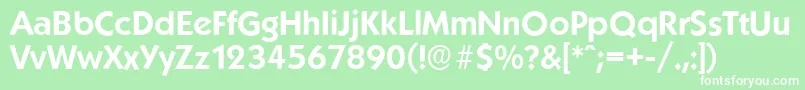 KoblenzserialBold Font – White Fonts on Green Background