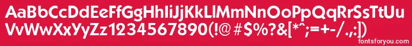 フォントKoblenzserialBold – 赤い背景に白い文字
