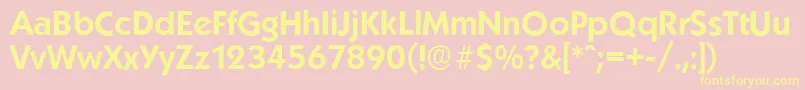 KoblenzserialBold Font – Yellow Fonts on Pink Background