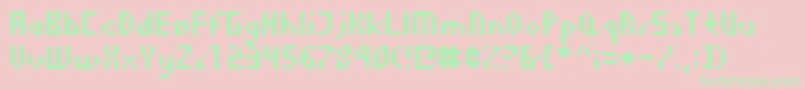CheEqui Font – Green Fonts on Pink Background