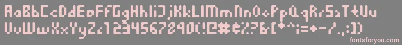CheEqui Font – Pink Fonts on Gray Background