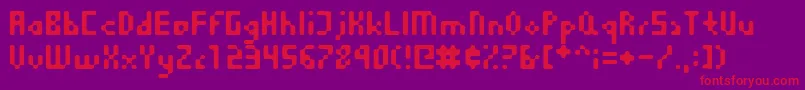 CheEqui Font – Red Fonts on Purple Background