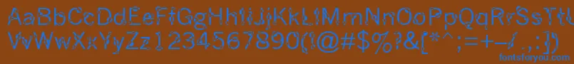DotYourEyes Font – Blue Fonts on Brown Background