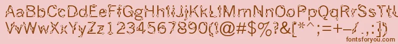 More about DotYourEyes Font DotYourEyes Font – Brown Fonts on Pink Background