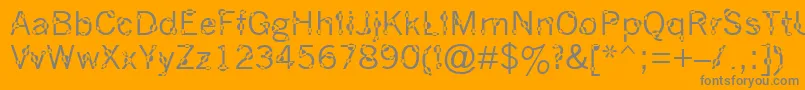 DotYourEyes-Schriftart – Graue Schriften auf orangefarbenem Hintergrund