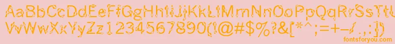 fuente DotYourEyes – Fuentes Naranjas Sobre Fondo Rosa