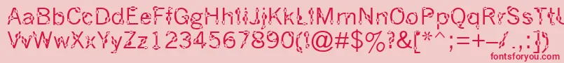 DotYourEyes Font – Red Fonts on Pink Background