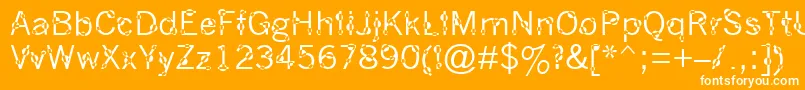 DotYourEyes Font – White Fonts on Orange Background